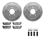 Dynamic Friction 1997-2004 Ford Expedition Rear Geospec Rotors with Heavy Duty Brake Pads w/Hardware by Dynamic Friction Company 4212-99152
