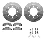 Dynamic Friction 1999-2005 Ford Excursion Front Geospec Rotors with Heavy Duty Brake Pads w/Hardware by Dynamic Friction Company 4212-99153