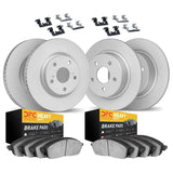 Dynamic Friction 2015-2019 Ford Transit-250 Front & Rear Geospec Rotors with Heavy Duty Brake Pads w/Hardware by Dynamic Friction Company 4214-54107
