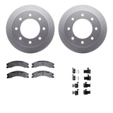 Dynamic Friction 2011-2019 Chevrolet Silverado 3500 HD Rear Geospec Rotors Ultimate Duty Perf Brake Pads w/Hardware by Dynamic Friction Company 4412-48032
