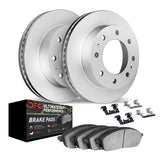 Dynamic Friction 2011-2019 Chevrolet Silverado 3500 HD Rear Geospec Rotors Ultimate Duty Perf Brake Pads w/Hardware by Dynamic Friction Company 4412-48032