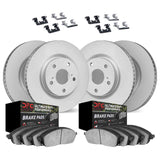 Dynamic Friction 2011-2021 Dodge Durango Front & Rear Geospec Rotors with Ultimate Duty Performance Pads w/Hardware by Dynamic Friction Company 4414-42005