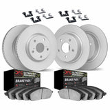 Dynamic Friction 2003-2005 Ford Explorer Sport Front & Rear Geospec Rotors Ultimate Duty Perf Brake Pads w/Hardware by Dynamic Friction Company 4414-54019