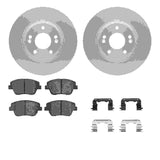 Dynamic Friction 2009-2016 Hyundai Sonata Front Geospec Rotors with 5000 Advanced Brake Pads w/Hardware by Dynamic Friction Company 4512-03118