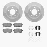 Dynamic Friction 2016-2020 Hyundai Sonata Rear Geospec Rotors with 5000 Advanced Brake Pads w/Hardware by Dynamic Friction Company 4512-03127
