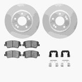 Dynamic Friction 2011-2016 Hyundai Elantra Front Geospec Rotors with 5000 Advanced Brake Pads w/Hardware by Dynamic Friction Company 4512-03151