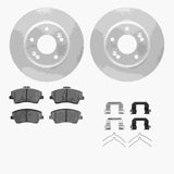 Dynamic Friction 2017-2020 Hyundai Elantra Front Geospec Rotors with 5000 Advanced Brake Pads w/Hardware by Dynamic Friction Company 4512-03154