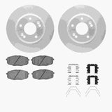 Dynamic Friction 2014-2025 Hyundai Elantra GT Front Geospec Rotors with 5000 Advanced Brake Pads w/Hardware by Dynamic Friction Company 4512-03155