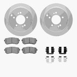 Dynamic Friction 2010-2016 Hyundai Tucson Rear Geospec Rotors with 5000 Advanced Brake Pads w/Hardware by Dynamic Friction Company 4512-03167