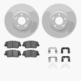 Dynamic Friction 2013-2018 Hyundai Santa Fe Sport Front Geospec Rotors with 5000 Advanced Brake Pads w/Hardware by Dynamic Friction Company 4512-03178