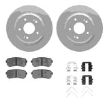 Dynamic Friction 2018-2025 Hyundai Kona Rear Geospec Rotors with 5000 Advanced Brake Pads w/Hardware by Dynamic Friction Company 4512-03196