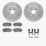 Dynamic Friction 2002-2010 Saab 9-2X Front Geospec Rotors with 5000 Advanced Brake Pads w/Hardware by Dynamic Friction Company 4512-13049