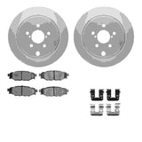 Dynamic Friction 2008-2015 Subaru Forester Rear Geospec Rotors with 5000 Advanced Brake Pads w/Hardware by Dynamic Friction Company 4512-13064