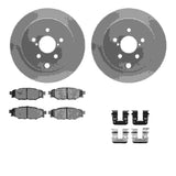 Dynamic Friction 2012-2023 Subaru Crosstrek Rear Geospec Rotors with 5000 Advanced Brake Pads w/Hardware by Dynamic Friction Company 4512-13068