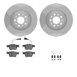 Dynamic Friction 2017-2025 Alfa Romeo Giulia Rear Geospec Rotors with 5000 Advanced Brake Pads w/Hardware by Dynamic Friction Company 4512-16005