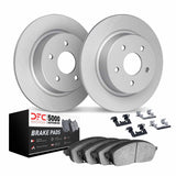 Dynamic Friction 2015-2020 Kia Sorento Rear Geospec Rotors with 5000 Advanced Brake Pads w/Hardware by Dynamic Friction Company 4512-21070