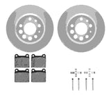 Dynamic Friction 1975-1995 Volvo GLE Rear Geospec Rotors with 5000 Advanced Brake Pads w/Hardware by Dynamic Friction Company 4512-27059