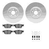 Dynamic Friction 2016-2024 Volvo XC90 Front Geospec Rotors with 5000 Advanced Brake Pads w/Hardware by Dynamic Friction Company 4512-27106