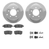 Dynamic Friction 2007-2017 Chrysler 200 Rear Geospec Rotors with 5000 Advanced Brake Pads w/Hardware by Dynamic Friction Company 4512-39054