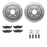 Dynamic Friction 2002-2024 Chrysler Aspen Rear Geospec Rotors with 5000 Advanced Brake Pads w/Hardware by Dynamic Friction Company 4512-40132
