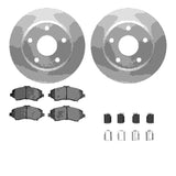 Dynamic Friction 2009-2016 Chrysler Town & Country (Van) Front Geospec Rotors with 5000 Advanced Pads w/Hardware by Dynamic Friction Company 4512-40144