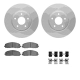 Dynamic Friction 2012-2025 Chrysler Pacifica (Van) Front Geospec Rotors with 5000 Advanced Brake Pads w/Hardware by Dynamic Friction Company 4512-40151