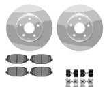 Dynamic Friction 2012-2020 Chrysler Town & Country (Van) Rear Geospec Rotors with 5000 Advanced Brake Pads w/Hardware by Dynamic Friction Company 4512-40152