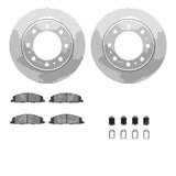 Dynamic Friction 2009-2018 Dodge Ram 2500 Rear Geospec Rotors with 5000 Advanced Brake Pads w/Hardware by Dynamic Friction Company 4512-40159