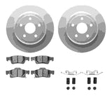 Dynamic Friction 2011-2022 Dodge Durango Rear Geospec Rotors with 5000 Advanced Brake Pads w/Hardware by Dynamic Friction Company 4512-42047