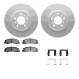 Dynamic Friction 2006-2016 Buick Lucerne Front Geospec Rotors with 5000 Advanced Brake Pads w/Hardware by Dynamic Friction Company 4512-45046