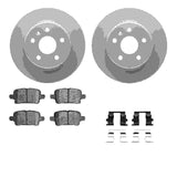 Dynamic Friction 2016-2023 Chevrolet Bolt EV Rear Geospec Rotors with 5000 Advanced Brake Pads w/Hardware by Dynamic Friction Company 4512-47100