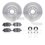 Dynamic Friction 2017-2020 Buick Enclave Rear Geospec Rotors with 5000 Advanced Brake Pads w/Hardware by Dynamic Friction Company 4512-48074