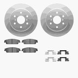 Dynamic Friction 2007-2020 Cadillac Escalade ESV Rear Geospec Rotors with 5000 Advanced Brake Pads w/Hardware by Dynamic Friction Company 4512-48134