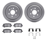 Dynamic Friction 2015-2020 Chevrolet Colorado Rear Geospec Rotors with 5000 Advanced Brake Pads w/Hardware by Dynamic Friction Company 4512-48145