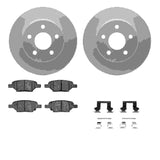 Dynamic Friction 2004-2012 Chevrolet Malibu Rear Geospec Rotors with 5000 Advanced Brake Pads w/Hardware by Dynamic Friction Company 4512-53015