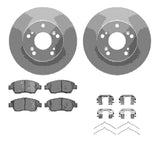Dynamic Friction 2002-2011 Acura RSX Front Geospec Rotors with 5000 Advanced Brake Pads w/Hardware by Dynamic Friction Company 4512-59126
