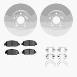 Dynamic Friction 2013-2022 Honda Accord Front Geospec Rotors with 5000 Advanced Brake Pads w/Hardware by Dynamic Friction Company 4512-59143