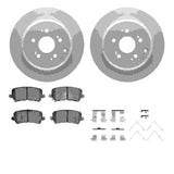 Dynamic Friction 2007-2017 Acura MDX Rear Geospec Rotors with 5000 Advanced Brake Pads w/Hardware by Dynamic Friction Company 4512-59175