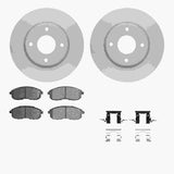 Dynamic Friction 2007-2014 Nissan Versa Front Geospec Rotors with 5000 Advanced Brake Pads w/Hardware by Dynamic Friction Company 4512-67104