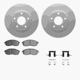 Dynamic Friction 2013-2019 Nissan Sentra Front Geospec Rotors with 5000 Advanced Brake Pads w/Hardware by Dynamic Friction Company 4512-67116