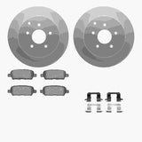 Dynamic Friction 2003-2024 Infiniti M35h Rear Geospec Rotors with 5000 Advanced Brake Pads w/Hardware by Dynamic Friction Company 4512-67131