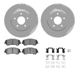 Dynamic Friction 2014-2023 Nissan X-Trail Front Geospec Rotors with 5000 Advanced Brake Pads w/Hardware by Dynamic Friction Company 4512-67154