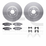 Dynamic Friction 2007-2015 Infiniti G37 Front Geospec Rotors with 5000 Advanced Brake Pads w/Hardware by Dynamic Friction Company 4512-68021