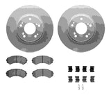 Dynamic Friction 2004-2011 Mitsubishi Endeavor Front Geospec Rotors with 5000 Advanced Brake Pads w/Hardware by Dynamic Friction Company 4512-72079