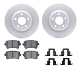 Dynamic Friction 2008-2017 Audi A5 Quattro Rear Geospec Rotors with 5000 Advanced Brake Pads w/Hardware by Dynamic Friction Company 4512-73143