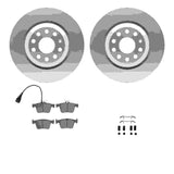 Dynamic Friction 2018-2025 Audi Q3 Rear Geospec Rotors with 5000 Advanced Brake Pads w/Hardware by Dynamic Friction Company 4512-74125