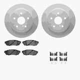 Dynamic Friction 2018-2025 Lexus ES350 Rear Geospec Rotors with 5000 Advanced Brake Pads w/Hardware by Dynamic Friction Company 4512-75057