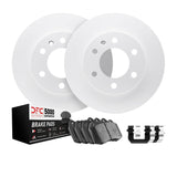 Dynamic Friction 1993-1998 Toyota Supra Front Geospec Rotors with 5000 Advanced Brake Pads w/Hardware by Dynamic Friction Company 4512-76022