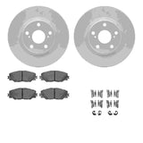 Dynamic Friction 2006-2020 Pontiac Vibe Front Geospec Rotors with 5000 Advanced Brake Pads w/Hardware by Dynamic Friction Company 4512-76138