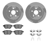 Dynamic Friction 2009-2024 Lexus CT200h Rear Geospec Rotors with 5000 Advanced Brake Pads w/Hardware by Dynamic Friction Company 4512-76144